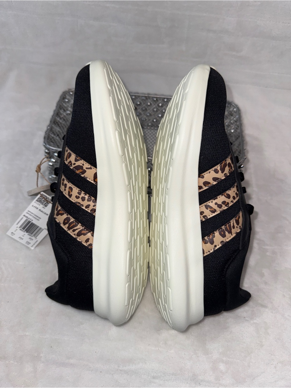 Adidas Lite Racer 4.0 Black Leopard Sz 7 Mens/8.5 Womens IH5273 - Picture 10 of 15